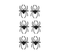 jiingekk Confezione di 6 dettagliati ragni in metallo portatovaglioli anelli da cucina di Halloween per cene a tema e decorazione della casa Halloween ragni portatovaglioli