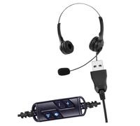 jiingekk Cuffie USB Con Microfono Facile Accesso Controlli Inline Leggero 250g Per Chiamate In Ufficio Sistemi Multipli Cuffie Cuffie Computer Con Microfono