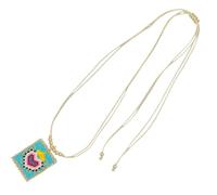 jiingekk Elegante collana con perline a forma di cuore con corona, gioiello da donna, accessorio alla moda per vocazione, collana da spiaggia, Misura unica, come descritto, come descritto