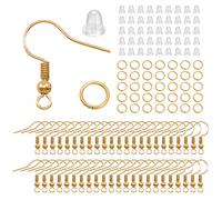 jiingekk Ganci per orecchini, kit da 300 pezzi per la creazione di orecchini con anello di salto e retro in gomma trasparente per gioielli fai da te