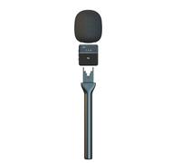 jiingekk Impugnatura regolabile Palmare Reporter Mic Adapter Stick Design Visibile Per Interviste Formali Costruzione Durevole Interviste Professionali Stick Con Risvolto Mic