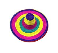 jiingekk Mexicans Sombrero Cappelli a tesa larga Cappello di paglia Sunproof Photoshooting Puntelli Cappello Adulto Unisex Top Hat Carnevale Costume di paglia Protezione solare