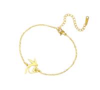 jiingekk Moda Colibrì Fiore Pendente Lunghezza Regolabile Catena Da Polso Alla Moda Femminile Braccialetto Gioielli Per Le Donne Regalo Femminile, Misura unica, come descritto