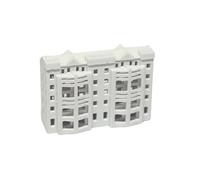 jiingekk Modello di edificio di appartamenti realistici Progetto artigianale non verniciato Progettazione del paesaggio in miniatura Scala 1/800 Struttura solida Diorami non verniciati Modello