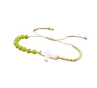 jiingekk Multicolore Cristallo Perline Crocifisso Handmade Del Braccialetto Monili Del Polso di Modo Per Abiti Da Spiaggia Gioielli Di Perline, Misura unica, come descritto