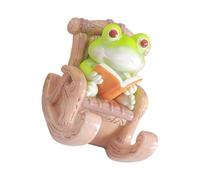jiingekk Rana Forma Del Telefono Titolare Decorativo Desktop Organizzare Stand Stress Relief Figurine Per Studenti Adulti Multifunzionale Resina Rane Stand
