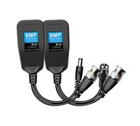 jiingekk Ricetrasmettitore video balun passivo funzionale e di potere per telecamere di sicurezza con Cat5e/Cat6 a BNC Interfacce Ricetrasmettitore passivo