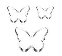 jiingekk Stampo multiuso in acciaio antiruggine a forma di farfalla, con bordi sicuri, ideale per pasticceria, artigianato e cucina, utensile da forno antiruggine