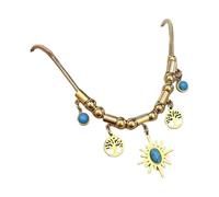 jiingekk Star Trees Collana con ciondolo geometrico in lega robusta albero della vita ciondolo clavicola catena gioielli per le donne stili retrò Multi occasione moda accessorio gioielli, Misura unica