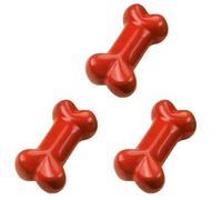 jiingekk Statua a forma di osso di cane di piccole dimensioni, in pietra naturale, portatile, per progetti artigianali e decorazione della stanza, decorazione per ufficio, 3 pezzi, Misura unica, come