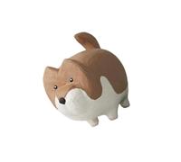 jiingekk Statua in legno a forma di cane lupo fatto a mano per casa ufficio scrivania arredamento unico amanti degli animali (figura lupo compleanno Natale) intagliato a mano cane lupo in legno