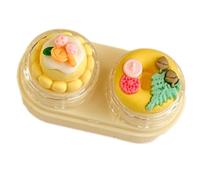 jiingekk Strumento di rimozione della custodia delle lenti portatile da viaggio facile da trasportare a stantuffo ventosa applica contatti in modo sicuro applicatori strumento per morbido, Giallo