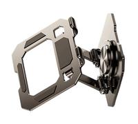 jiingekk Supporto pieghevole per tablet girevole a 360 gradi per più dispositivi, struttura in acciaio legato resistente per due tablet