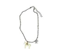 jiingekk Sweet Blogger Consigliato Ponies Collana Confortevole Lega Gioielli Popolare Influencer Ispirato Gioielli Per Tutti I Giorni Cute Ponies Collana, Misura unica, come descritto, come descritto