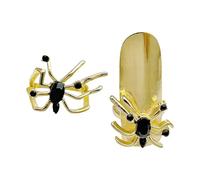 jiingekk Unique Spiders - Set di anelli regolabili con ragni apribili, stile gotico, Misura unica, come descritto, come descritto