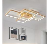 JIINOO Moderna Plafoniera LED Oro Dimmerabile con Telecomando, 70W