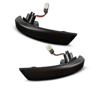 JIIYP indicatori LED dinamici 2PCS Dinamico Specchietto Retrovisore Indicatore Di Direzione Lampeggiante Ripetitore Luce Per Ford Per Focus 2008-2016 Sostituzione Della(Black lens)