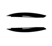 JIIYP Per Serie 1 E81 E82 E87 E88 2004-2014 Rivestimento Per Sopracciglio Del Faro Anteriore Dell'auto Paraurti anteriore telaio lampada(Gloss Black)