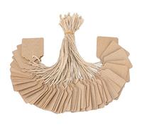 jijAcraft Cartellini del Prezzo Etichette Carta Kraft 3,5x4,5 cm, 1000PCS Etichette Marcatura Scrivibile con Spago, per Gioielli Abbigliamento Artigianato (Marrone)