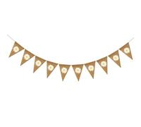 jijAcraft Ghirlanda di margherite in iuta rustica: boho decorazione margherita, vintage, 3 m, per feste di compleanno dei bambini, primavera, estate, festa a tema in giardino