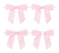 jijAcraft Rosa Piccole Fiocchi Autoadesivi: Fiocchi Decorativi con Filo per Matrimonio 9×8,5cm Fiocco Pronto Regalo Comunione 24 Fiocchi in Raso per Artigianato Rami Albero di Natale