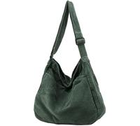 JiJia LeCo Borsa in tela, casual Hobo Shoulder Bag for Men and Women, Large Purse, Messenger Bag, Travel, Work, 2-verde