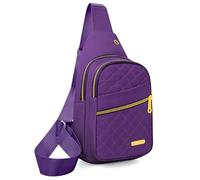 JiJia LeCo Zaino da donna, piccola borsa a tracolla per uomo e donna, casual, Lilla 1, s