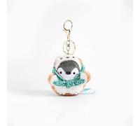 JIJIBA Charm Bag Pendente Carino Cucciolo Pendente Zaino Sciarpa Pinguino Keychain Coppia Ciondolo Portachiavi