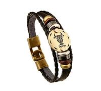 JIJIBA Nuovi segni zodiacali Punk Bracciale Costellazioni Charm Uomini Bracciali Pendente Donne Regalo