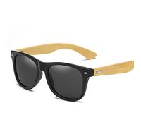 JIJIBA Occhiali da Sole in bambù di Legno Uomo Donna Classica Vintage Guida Occhiali da Sole Occhiali da Vista Neri Occhiali da Vista