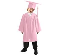 JiJiRuDU Abito da Laureato Set Toga Laurea Per Bambini Asilo Costumi Laurea e Tocco Cappello Costume da Laureato per Bambini Studenti Elementare Medi Linea Costume Travestimento 4-10 Anni