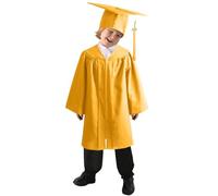 JiJiRuDU Abito da Laureato Set Toga Laurea Per Bambini Asilo Costumi Laurea e Tocco Cappello Laurea Costume da Laureato per Bambini Studenti Elementare Medi Linea Costume Travestimento 4-10 Anni