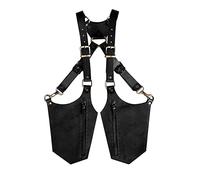 JIJK Borsa per ascelle a doppia spalla, con tracolla sotto il braccio, in vita, borsa da viaggio, antifurto, nascosta sotto le ascelle, tasca a portafoglio per esterni, taglia unica