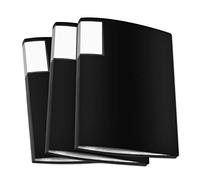 JiKIOU - Raccoglitore con 40 tasche, formato A4, senza acidi, con custodia in plastica, per progetti di presentazione, per singoli, scuola, ufficio, confezione da 3, colore: nero