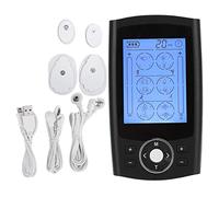 Jiklophg 24 Modalità 20 Intensità Stimolazione Elettrica Massaggiatore Muscolare EMS Terapia Sollievo Dal Dolore Display LCD Leggero, Spina Europea Nera