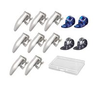 Jiklophg Set da 12 pezzi, per fingerpick, finger picks e pollice, in acciaio inox