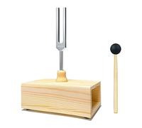 Jikoiuty Forchetta d'umore 432 Hz & colore + lega di alluminio per guarigione del suono, lezioni di risonanza della forcella vocale, test di udito, meditazione + scatola di risonanza