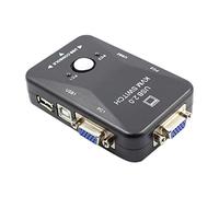 Jikoiuty Kvm Switch Vga 2 Porte Usb 2.0 Kvm Mouse Tastiera 1920X1080 Box Sharing Switch Vga Splitter Nero