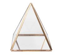 Jikoiuty Portagioie in vetro, , geometrico, , piramide di vetro geometrico, porta anelli per matrimonio, compleanno, regalo L