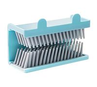 Jikoiuty Raccoglitore per capelli, riutilizzabile, per doccia e parete, trappola per capelli per protezione dello scarico, in silicone, colore: blu