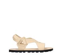 Jil Sander Beige Leather Strap-On Sandals - EU43/US10