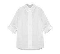 Jil Sander - Camicia semi-trasparente in cotone - - Blouses & Shirts - Donna - Bianco - S