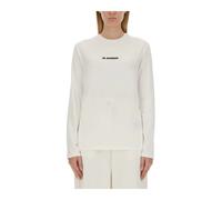 Jil Sander - Cotton Crew-Neck T-Shirt - - Tops - Donna - Bianco - M