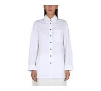 Jil Sander - Cotton Poplin Long Sleeve Shirt - - Blouses & Shirts - Donna - Bianco - S