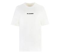 Jil Sander - T-shirt in cotone con logo - - Tops - Donna - Bianco - M