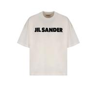 Jil Sander, ,Tops ,Uomo ,Bianco ,M T-shirt bianca in cotone con scollo rotondo
