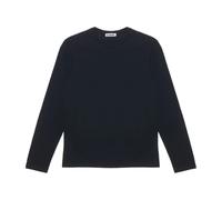 Jil Sander - Maglia nera a maniche lunghe con toppa in pelle - - Tops - Uomo - Nero - XL
