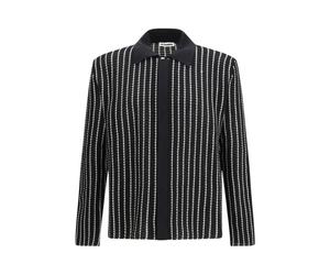 Jil Sander - Polo in Maglia a Righe - - Shirts - Uomo - Nero - L