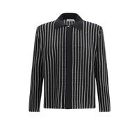 Jil Sander - Polo in Maglia a Righe - - Shirts - Uomo - Nero - M