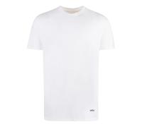 Jil Sander - T-shirt a Costine in Cotone - - Tops - Uomo - Bianco - M